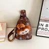 Labubu Dibujo Animado Lindo Trendy Bolso de Pecho Transfronterizo Bolso de Hombro de Nylon para Niños y Niñas de 3-6 Años Bolso Cruzado de Gran Capacidad