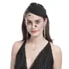 Novia Coreana Stewardess Sombrero de Copa Pasador Accesorios para el Cabello Lazo de Perla Sombrero de Regalo para Dama Velos Europeos y Americanos Amazon