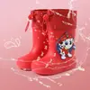 Botas de lluvia infantiles de Paw Patrol, zapatos de lluvia para uso escolar, adecuados para niños y niñas de preescolar, zapatos de agua antideslizantes con puños elásticos