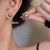 Elegantes y exquisitos pendientes de perla gris plateada para mujer, nueva moda popular, joyería de oreja de temperamento simple de alto grado