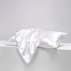 Venta Directa de Fábrica Transfronteriza Amazon Funda de Almohada de Satén Imitación Seda con Cierre de Cremallera, Agradable para la Piel y Fresca Funda de Almohada Individual