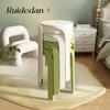 Banco de plástico estilo creme, doméstico, espesso, moderno, simples, moinho de vento, mesa de jantar, banco alto redondo, cadeira de jantar