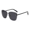 Gafas de Sol de Moda Sin Montura Transfronterizas para Mujer Protección Solar para Viajes Marco Grande Gafas de Sol para Hombre Gafas de Sol al por Mayor