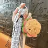 Llavero Creativo de Peluche de Hamburguesa, Pastel, Sándwich, Colgante Exquisito y Lindo para Bolso, Llavero de Coche, Pequeño Regalo