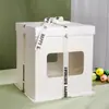 Caixa de Embalagem para Bolo de Aniversário Caixa 6/8/ 10 polegadas Camada Dupla Janela Elevada Embalagem para Assar Barbie Logo
