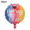 Globos de Decoración para Fiesta de Graduación Transfronteriza Diseño de Temporada de Graduación Globo de Película de Aluminio de Gorro de Doctor Set de Celebración de Graduación
