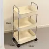 Carrinho Transparente Acrílico Porta-Objetos Cosméticos Lanches Estante Simples e Organizado Adequado para Sala de Estar e Quarto