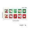 Nuevo sello navideño rectangular de color europeo y americano, pegatinas decorativas para sellar sobres navideños, comercio exterior