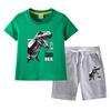 Conjunto de ropa infantil de dinosaurios de manga corta para niño, novedad de verano 2023, pantalones cortos deportivos informales de 2 piezas, camiseta y ropa de verano.