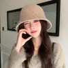 Sombrero de Pescador Versátil Estilo Retro Británico Sombrero de Cubo Artístico Versión Coreana Sombrero de Otoño e Invierno Sombrero Cloche de Lana Adelgazante para Mujer