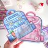 Mochila de dibujos animados para el Día del Niño, bolsa para guardar joyas, pequeños objetos, bolsa con autosellado para refrigerios con forma de corazón para niña, suave y linda