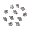 Jingde Joias DIY Acessórios para Joias de Liga Prata do Tibete Padrão Martelado Pulseira Contas Espaçadoras Anéis Redondos Pequenos Pingentes Atacado