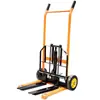 Empilhadeira Manual Tuo Li Pequena Micro Doméstica Elevador Empilhador Dividido Empurrado à Mão Dobrável Hidráulico Carrinho de Paletes