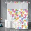 Nuevo Producto de Primavera Cortina de Ducha de Doble Capa sin Taladro Impermeable y a Prueba de Moho Cortina Elegante con Forro Extraíble Cortina de Baño