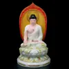 Estatuas de Mármol Blanco de los Tres Tesoros: Buda Amitabha, Buda Tathagata, Buda de la Medicina y Buda Shakyamuni para Adoración