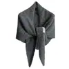 Chal Grande de Seda y Lana Brillante para Mujer, Versátil Estilo Coreano Otoño e Invierno Cálido Simple Bufanda Triangular Protector de Cuello Chaleco Tejido