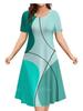 Amazon TK Ropa de Mujer, Vestido de Manga Corta para Mujer, Vestido Holgado, Sudadera a Rayas 3D, Hugh