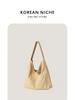 Bolso de mano a rayas de gran capacidad, estilo coreano, diseño de nicho, nuevo bolso bandolera de lona combinable para mujer (2024)