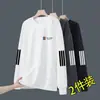Envio RápidoCamiseta Pulôver Masculina Outono e Inverno Solta Grossa Gola Redonda Manga Longa, Tamanho Grande, Versátil