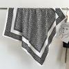 Novo lenço estampado da moda estilo coreano, lenço quadrado grande de 90cm, lenço de seda twill, xale quente elegante versátil