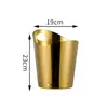 Nuevo Cubo de Champagne Elegante Cubo de Hielo de Acero Inoxidable Cubo Grande Comercial para Enfriar Vino Bar Ktv Cubo de Hielo para Vino