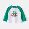 Camiseta de manga larga estilo coreano para niños, camiseta para bebés, ropa para niños, ropa para niños, camisa básica nueva de otoño 2024