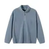 Sudadera de forro polar de 300 g, corte holgado, cuello alto, jersey de forro polar, chaqueta casual, sudadera de forro polar para hombre al por mayor
