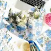 Papel de Seda Floral Azul Wx349 17g Papel de Envoltura a Prueba de Humedad para Regalos y Dulces, Papel de Seda Decorativo de Hortensia