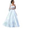 Comercio Exterior Europeo y Americano Amazon AliExpress wish estación independiente nuevo simple largo hasta el suelo top de tubo de satén vestido de novia largo