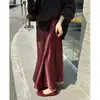 Falda de Cola de Pez de Alta Calidad en Stock para Mujer, Falda de Acetato para Primavera y Verano, Falda Larga de Satén Francés, Falda Petite, Moderna