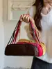 Bolsa de bowling feminina estilo coreano 2026 nova primavera-verão super popular color blocking de alta qualidade para ombro, para o trabalho, sob o braço