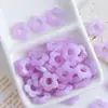 Miçangas de Florzinhas Pequenas Coloridas em Gel Gradiente de Acrílico com Furos Retos Acessórios para Joias DIY Materiais para Miçangas Feitos à Mão