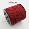 10m / Pacote Corda de Veludo Dupla Face Veludo Coreano Acessórios para Pingente DIY Pulseira Trançada de 2,5mm Colar Corda de Couro