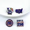 2026 Nuevo Dibujo Animado Americano Broche Metálico Diseño Conmemorativo de Aniversario Insignia Personalizada Creativa Decoración Versátil Transfronterizo