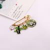 Estilo Chino Tesoro Nacional Panda Broche de Metal de Tres Agujeros Llavero Colgante DIY Hecho a Mano Casero Accesorios para Colgar Bolsos