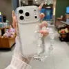 Capa de Celular Menina Gordinha Névoa de Gelo para iPhone 18 Pro Max, Apple 17 à Prova de Choque Cobertura Total, 16 com Alça de Pulso Capa Macia