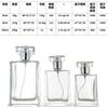 Frasco de perfume de vidrio con rosca embotellado spray continuo transparente 30ml 50ml 100ml frasco de perfume de piña