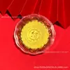 Adorno de pastel de luna flor de cristal exquisita de oro 999 puro, juego clásico para regalos del Festival de Medio Otoño, venta al por mayor personalizada