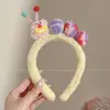 Faixa de cabeça para lavar o rosto, faixa de cabelo para maquiagem e máscaras faciais, design antiderrapante, faixa de cabeça de desenho animado, acessório de cabeça estiloso e fofo