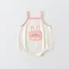 Macacão Sling de Desenho Animado para Bebê Verão Modal Fino Sem Costura Amigo da Pele Absorvente de Suor Triângulo para Recém-Nascido
