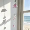 Vibras de Verano Mariposa Rosa Muguete Carrillón Colgante Llavero Cordón para Cartera Cadena de Teléfono Colgante para Bolso