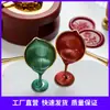 Cuchara dorada de doble punta para derretir cera, cuchara calefactora para derretir perlas de cera, accesorios para herramientas de sellado con cera al por mayor
