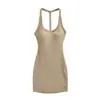 Atacado de Roupas Femininas Transfronteiriças Estilo Europeu e Americano Verão 2026 Nova Moda Vestido Hot Girl com Gola Halter Sem Alças Costas Nuas com Bojo