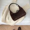 Bolso de Mano Coreano Retro de Diseño Nicho con Estampado de Leopardo 2024 Nuevo Otoño Bolso Media Luna Moda Peluche Bolso de Axila para Mujer