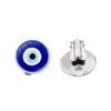Clip de oreja ojo turco para mujer, simple, versátil, elegante, sin perforación, joyería para oreja, aretes de ojo turco azul