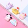 Perro gato de orejas grandes de dibujos animados pastel diy pegamento de crema funda de teléfono diadema accesorios para el cabello calcomanías para vaso de agua accesorios de resina para joyería