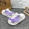 Charms para Zapatos Dulces Florales de Flor de Pompón Moldeada por Inyección de Gama Alta Desmontables Estilo Chanel para Zuecos