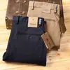 Pantalones Largos de Algodón Peinado Agiz Cómodos Transpirables Elásticos de Negocios para Otoño e Invierno de Gama Alta Rectos Versátiles Casuales para Hombre