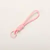 Llavero de Cuerda de Poliéster Tejida a Mano Colorida Colgante Pequeño Accesorios para Joyería DIY Cuerda Anti-Pérdida Cadena para Teléfono Móvil Correa