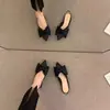 Selección de Zapatos de Tacón Bajo con Espalda Descubierta Estilo Francés, Moda Verano 2025 Nuevos Versátiles de Moda Zapatos para Mujer con Estampado de Pepita